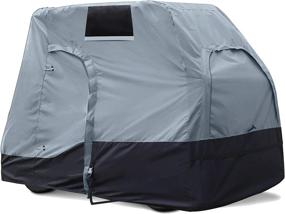 img 4 attached to 🏌️ All Season Golf Cart Enclosure - Explore Land Weatherproof Cover Universal Fits EZGO Club Car Yamaha 2/4 Passengers, with Driver Side Door and Back Side Zipper Window