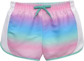 img 3 attached to BTween Girls 4-Piece Performance Dolphin Shorts 🐬 with Drawstring, Ideal Summer Sports Running Shorts for Kids