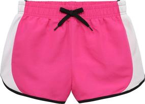 img 1 attached to BTween Girls 4-Piece Performance Dolphin Shorts 🐬 with Drawstring, Ideal Summer Sports Running Shorts for Kids