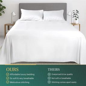 img 3 attached to 1800 Thread Count Super Soft Queen Bed Sheet Set, Spa Blue - GREEN LIFESTYLE Smooth and Silky Feel Microfiber, Breathable, Wrinkle and Stain Resistant Fabric, 4 Piece