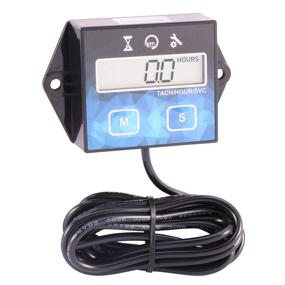 img 2 attached to Motorcycle ATV UTV Boat Generator Mower Chainsaw Digital Tachometer Maintenance Tach Hour Meter with Replaceable Battery