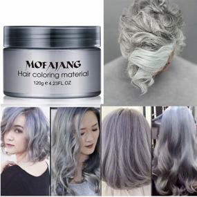 img 3 attached to 💇 Temporary Silver Gray Hair Wax Pomade for Men and Women, Luxury Coloring Mud for Grey Hair Dye, Washable Treatment with Long-lasting Hold. Non-Greasy Matte Ash Hairstyle for Parties and Cosplay