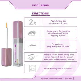 img 1 attached to 🌱 Organic Eyelash and Brow Serum: Promotes Long, Thick Lashes and Eyebrows. Clinically Tested, Vegan, Cruelty-Free, Hypoallergenic, Sulfate-Free, Perfume-Free, Gluten-Free Formula