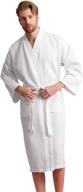 patterned soft touch bathrobe by linen collection logo