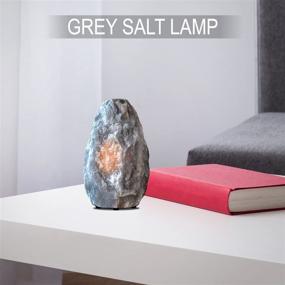 img 1 attached to 🔮 Himalayan Glow 17031 Hand Crafted Naked Grey Crystal: Natural Night Light, ETL Certified, Dimmer Switch, Salt Lamp 3-5 lbs (Includes 2 Extra Bulbs)