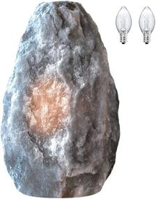 img 4 attached to 🔮 Himalayan Glow 17031 Hand Crafted Naked Grey Crystal: Natural Night Light, ETL Certified, Dimmer Switch, Salt Lamp 3-5 lbs (Includes 2 Extra Bulbs)