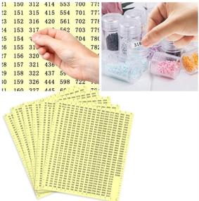 img 4 attached to 💎 Vibrant Color Number Stickers for Diamond Painting Accessory Storage Box - 517 Labels, Self Adhesive, 6 Packs