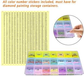 img 2 attached to 💎 Vibrant Color Number Stickers for Diamond Painting Accessory Storage Box - 517 Labels, Self Adhesive, 6 Packs