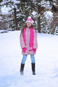 img 2 attached to S W Girls Scarf Gloves Fuchsia: Stylish and Warm Accessories for Girls in Cold Weather