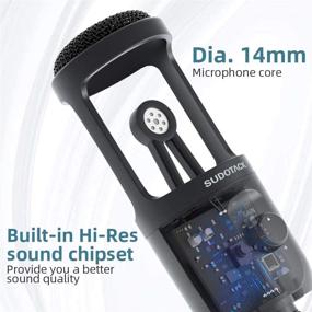 img 2 attached to 🎙️ SUDOTACK ST-600 USB Microphone for Computer: Ideal for Streaming, Recording, Podcasting, Gaming, YouTube, Skype, Zoom, Twitch – Compatible with Windows/MacOS