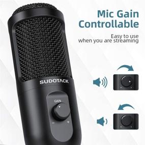 img 1 attached to 🎙️ SUDOTACK ST-600 USB Microphone for Computer: Ideal for Streaming, Recording, Podcasting, Gaming, YouTube, Skype, Zoom, Twitch – Compatible with Windows/MacOS
