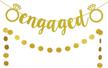 engaged glittery engagement decorations pre strung logo
