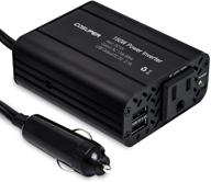 🚗 soyond 150w power inverter: car dc 12v to 110v ac converter with 4.2a dual usb outlet adapter in black logo