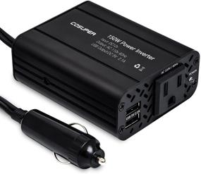img 4 attached to 🚗 Soyond 150W Power Inverter: Car DC 12V to 110V AC Converter with 4.2A Dual USB Outlet Adapter in Black