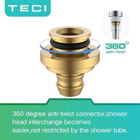 img 1 attached to TECI Shower Hoses 119 Inch Extra Long: Ultimate Bathroom Hand Held Shower Hose Replacement for Optimal Comfort and Convenience. Enjoy 360 Degree Free Rotation and No-Kink Extension - Black T101-3