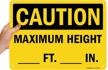 caution maximum write smartsign aluminum logo