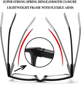 img 1 attached to 👓 High-Quality Black Reading Glasses: 5-Pack Spring Hinge Readers for Men and Women - Exceptional Value!