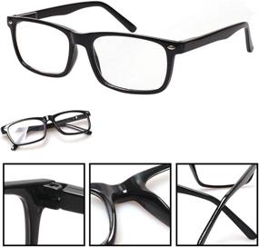 img 2 attached to 👓 High-Quality Black Reading Glasses: 5-Pack Spring Hinge Readers for Men and Women - Exceptional Value!