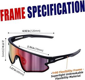 img 2 attached to 🕶️ Sport Wrap Around Sunglasses for Cycling, Golf, Baseball, Fishing, Running and Driving - Ideal for Men, Women, Youth, and Teens