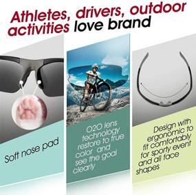 img 1 attached to 🕶️ Sport Wrap Around Sunglasses for Cycling, Golf, Baseball, Fishing, Running and Driving - Ideal for Men, Women, Youth, and Teens