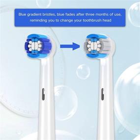 img 1 attached to 🦷 4pcs Replacement Brush Heads for Braun Oral b, Schallcare Compatible with Cross Action Pro 1000/9600/5000/3000/1500/Genius and Smart Electric Toothbrush