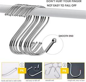 img 2 attached to 🧺 Hanging Hangers for Bathrooms and Bedrooms: Stainless Steel