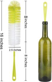 img 3 attached to 🧼 ALINK 16” Long Bottle Brush Cleaner: An Ultimate Solution for Washing Wine, Beer, S’Well, Decanter, Kombucha, Hydroflask, Thermos, Glass and Long Narrow Neck Sport Bottles