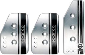 img 1 attached to 🏎️ Sparco 037879IT01 Settanta Short Silver Pedal Set