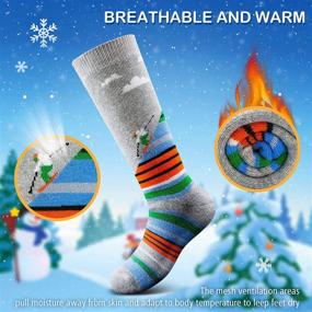 img 2 attached to Winter Warmth for Little Feet: Ski Socks for Kids - Ideal for Skiing, Snowboarding, and Skating (2 Pairs or 3 Pairs)