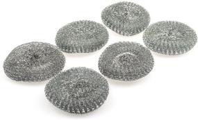 img 3 attached to 6-Pack Large Stainless Steel Sponge Set: Metal Sponge, Scrubber, Scouring Pad for Effective Cleaning