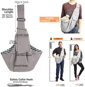 img 3 attached to Pamper Your Pet with the Ultimate Comfort: Reversible 🐾 Pet Carrier Sling - Ideal for Dogs, Cats, and Rabbits