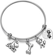 🐾 charming odladm dog charms bracelet: delightful paw print jewelry gift for dog lovers logo