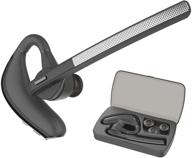 🎧 akizan bluetooth headset: single ear bluetooth earpiece for cellphones - perfect for driving, office, trucker driver - compatible with iphone and smart cell phones logo