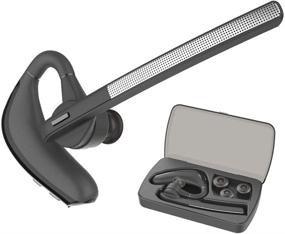 img 4 attached to 🎧 AKIZAN Bluetooth Headset: Single Ear Bluetooth Earpiece for Cellphones - Perfect for Driving, Office, Trucker Driver - Compatible with iPhone and Smart Cell Phones