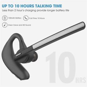 img 1 attached to 🎧 AKIZAN Bluetooth Headset: Single Ear Bluetooth Earpiece for Cellphones - Perfect for Driving, Office, Trucker Driver - Compatible with iPhone and Smart Cell Phones