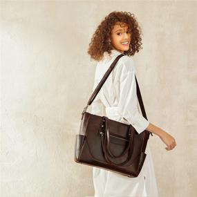 img 3 attached to S ZONE Vintage Genuine Shoulder Crossbody Women's Handbags & Wallets for Totes