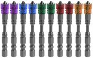 🔩 yakamoz magnetic collar design 1/4 inch hex shank ph2 cross screwdriver bit set - 10pcs, electric power driver bit set logo