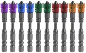 img 4 attached to 🔩 Yakamoz Magnetic Collar Design 1/4 Inch Hex Shank PH2 Cross Screwdriver Bit Set - 10pcs, Electric Power Driver Bit Set