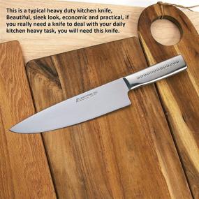 img 1 attached to Ultimate Precision: MATTSTONE HILL 9 Inch Chef Knife - Professional Grade German Steel and Stainless Steel Handle