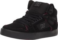 dc high top skate black white men's shoes and fashion sneakers logo