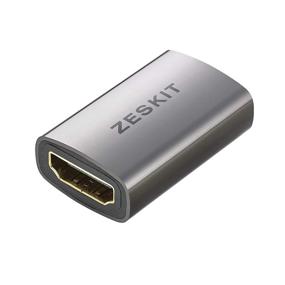 img 4 attached to 💎 Zeskit HDMI преобразователь V2: Премиум алюминиевая полная защита, покрытые золотом 24K разъемы - женский к разъему для улучшенной передачи сигнала.