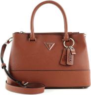 guess cordelia luxury satchel natural women's handbags & wallets logo