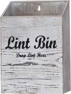 🧺 rustic magnetic laundry room lint box - farmhouse style wooden lint holder bin for storage and decoration in laundry room organization - convenient magnetic lint disposal (laundry lint box) logo