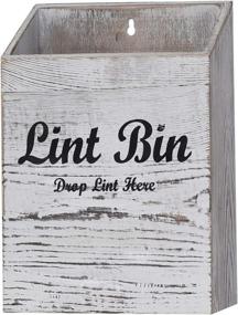 img 4 attached to 🧺 Rustic Magnetic Laundry Room Lint Box - Farmhouse Style Wooden Lint Holder Bin for Storage and Decoration in Laundry Room Organization - Convenient Magnetic Lint Disposal (Laundry Lint Box)