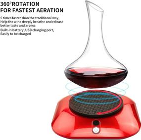 img 2 attached to 🍷 360° Rotation Wine Decanter & Electric Bottle Opener – The Ultimate Luxury Gift for Wine Lovers