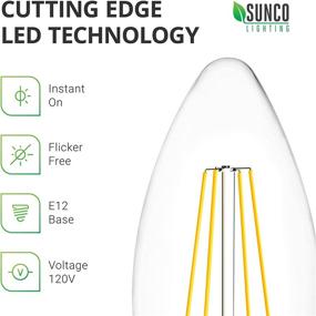img 1 attached to 🔆 Enhance Your Space with Sunco Lighting's Candelabra Filament Decorative Industrial Electrical Products!