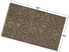 img 3 attached to 🏠 Durable Waterhog Door Mat, 3' x 5', Made in USA - Skid Resistant, Indoor/Outdoor, Boxwood Collection - Khaki/Camel
