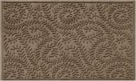 🏠 durable waterhog door mat, 3' x 5', made in usa - skid resistant, indoor/outdoor, boxwood collection - khaki/camel логотип