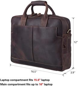 img 1 attached to Polare Genuine Leather Briefcase Shoulder