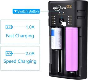 img 3 attached to 🔋 SUNLYTOUR 22650 20700 18650 Battery Charger: Dual USB Charger for Various Battery Types - NiMH, Ni-Cd & More!